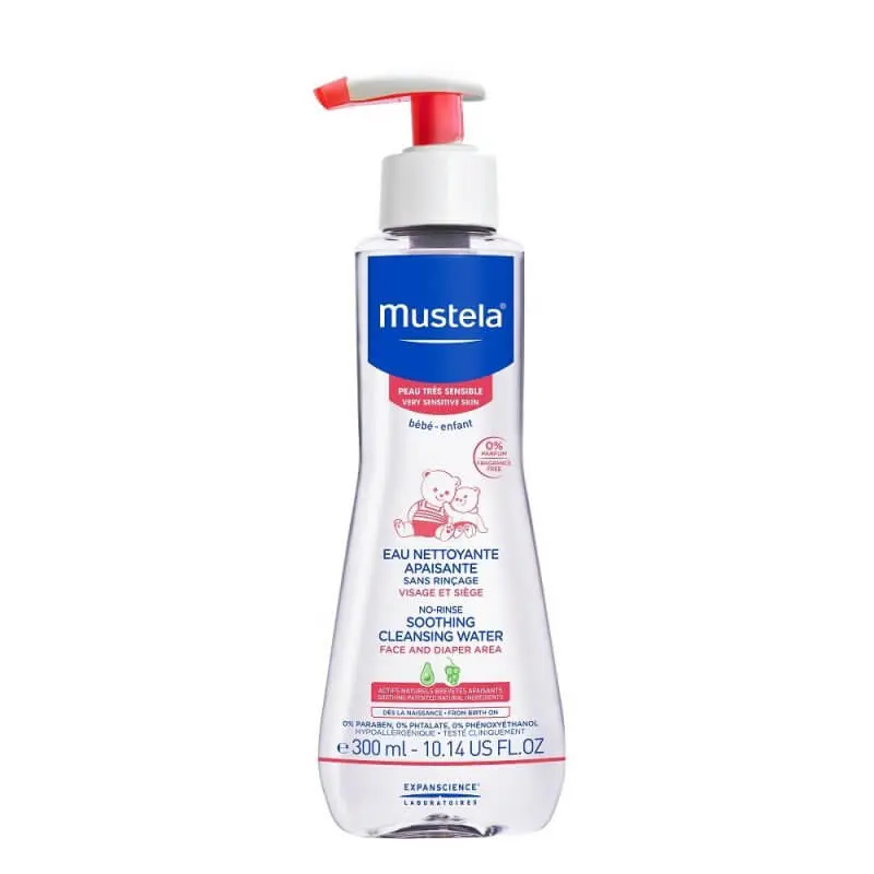 mustela-soothing-cleansing-water-300ml MUSTELA EAU NETTOYANTE APAISANTE 300ML – Image 1