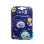 Dodie – Lot de 2 Sucettes Anatomiques Nuit +18 Mois Sans BPA