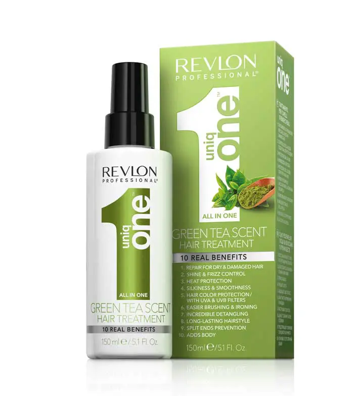 revlon-tratamiento-cabello-todo-en-uno-uniqone-150ml-te-verde-1-58542 REVLON - UNIQ ONE TRAITEMENT CAPILLAIRE THÉ VERT 10 BIENFAITS RÉELS - 150ML – Image 1