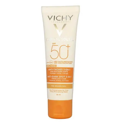 soin-anti-taches-teinte-3-en-1-spf-50-ideal-soleil VICHY IDEAL SOLEIL SOIN ANTI-TACHES TEINTE 3-EN-1 SPF50+ 50ML – Image 1
