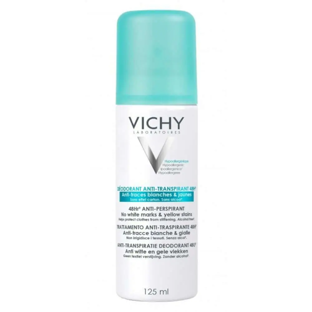 vichy-deodorant-spray-anti-transpirant-anti-traces-jaunes-blanches-48h-aerosol-125ml-1000x1000 Vichy Déodorant Spray Anti-Transpirant Anti-Traces Jaunes & Blanches 48h Aérosol – 125ml – Image 1