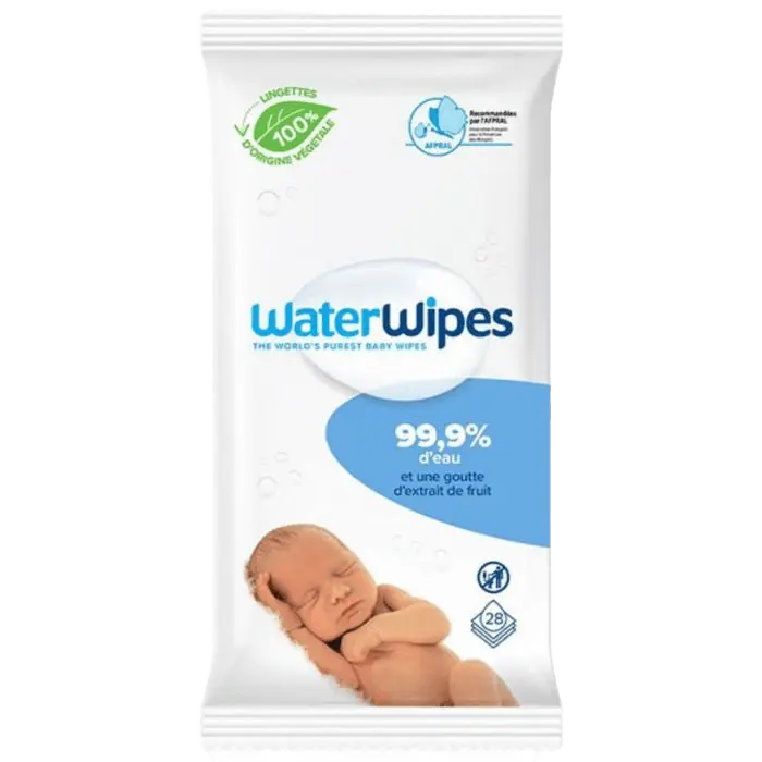 WATERWIPES LINGETTES BEBE 28 UNITES