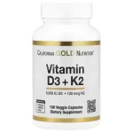 California GOLD Nutrition Vitamine D3 + K2 180 Capsules